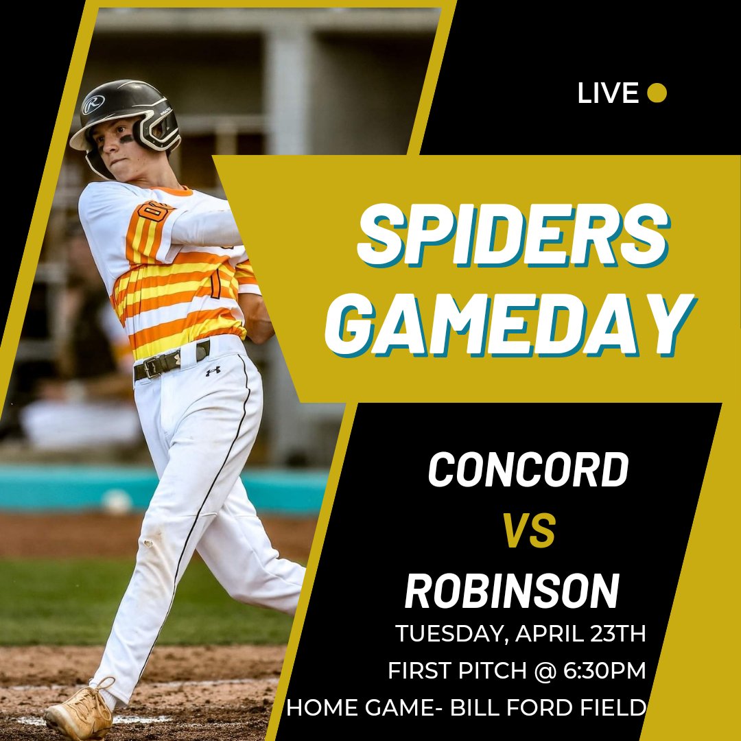 Home game tonight against JM. Game starts at 6:30 #WeAreConcord #GoSpiders