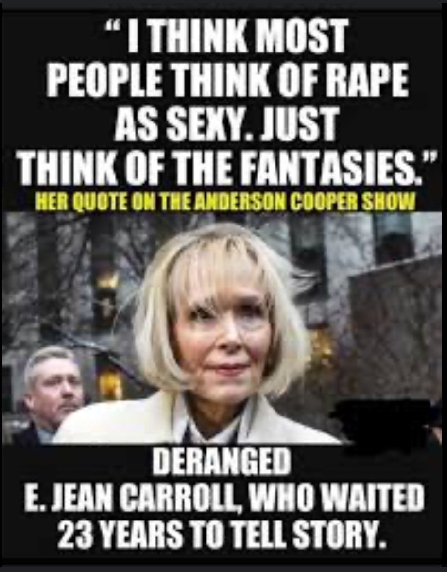 Jean Carroll Thoughts on Rape Yes Very Deranged 👇🏻