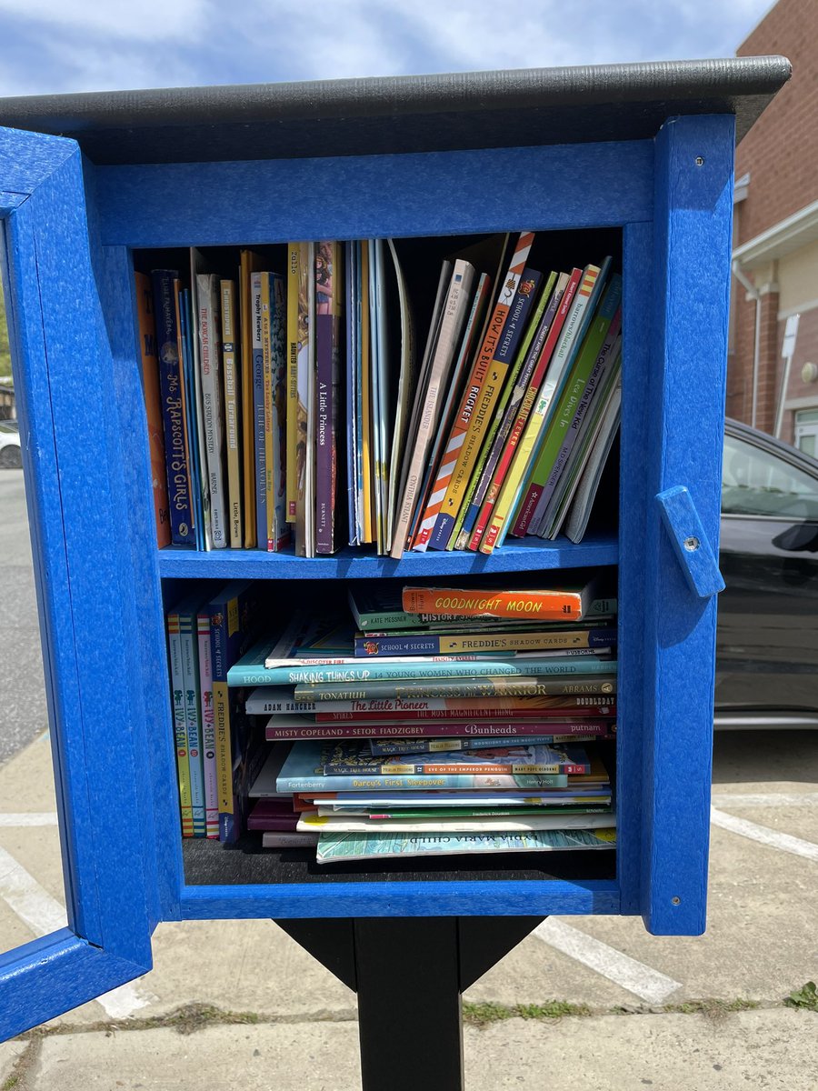 30 new books were added to our @LtlFreeLibrary this afternoon. They include a wide variety of genres as well as books for multiple reading levels. Check them out. #ReadersAreLeaders