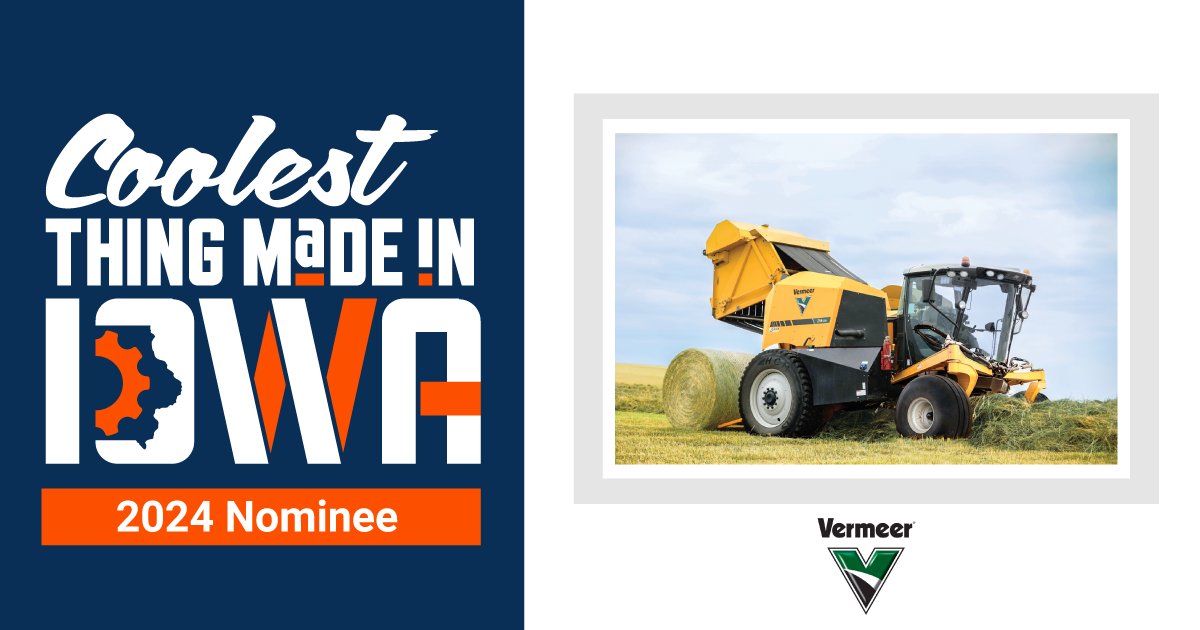 The Vermeer ZR5 is in the running to be named the 2024 Coolest Thing Made in Iowa, presented by the Iowa Association of Business and Industry. Voting is open to make it to the Top 16! Vote here once per day per device through April 30. coolestthingia.com/contest-inform…