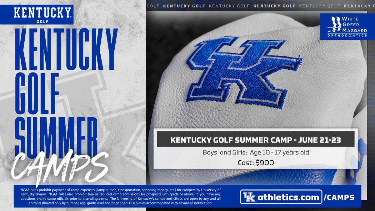 The time is NOW to register for our summer camps! Open to girls and boys ages 10-17! ⛳️

More info / registration ⤵️

ukathletics.com/news/2024/04/2…

#WeAreUK #GoBigBlue 🔵