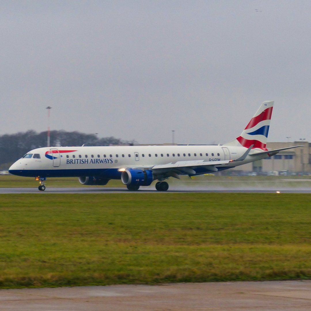 Happy Saint George's Day! Seen here is BA CityFlyer Embraer ERJ-190-100 SR G-LCYM departing Doncaster Airport for George Best Belfast City Airport 27.12.21.  #saintgeorgesday #saintgeorgesday2024 #saintgeorge #saintgeorges #stgeorgesday #stgeorgesday2024 #stgeorge #stgeorges