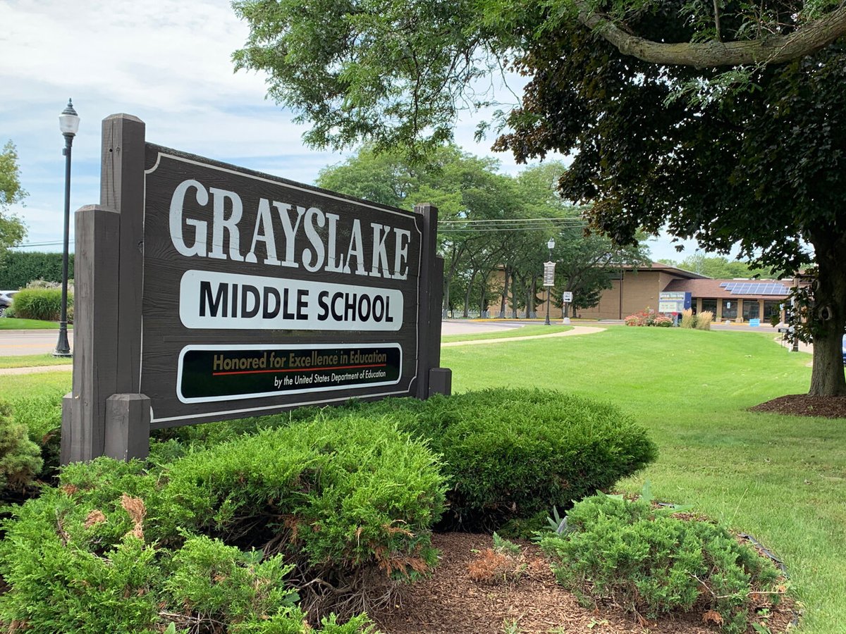 CCSD46's tweet photo. We are so excited that this time next week our GMS staff &amp; students will be finished up their first day back where they belong - at Grayslake Middle School - 440 N Barron Blvd, Grayslake. 

So grateful to the Univ Center of Lake Co for taking such great care of our GMS family. 💙 https://t.co/CB6bwVnKbj