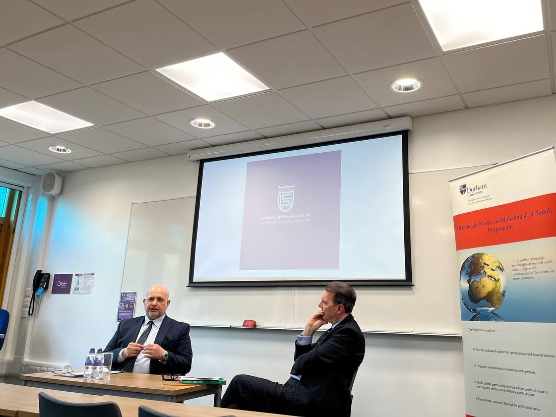 @IMEIS_DU & @Durham_SGIA colleagues enjoyed an informative talk by His Excellency Bader Mohammad Alawadhi, #KUWAIT 's Ambassador to the Court of St James followed by a friendly & challenging Q&A in which the audience benefited from His Excellency's insights into regional affairs.