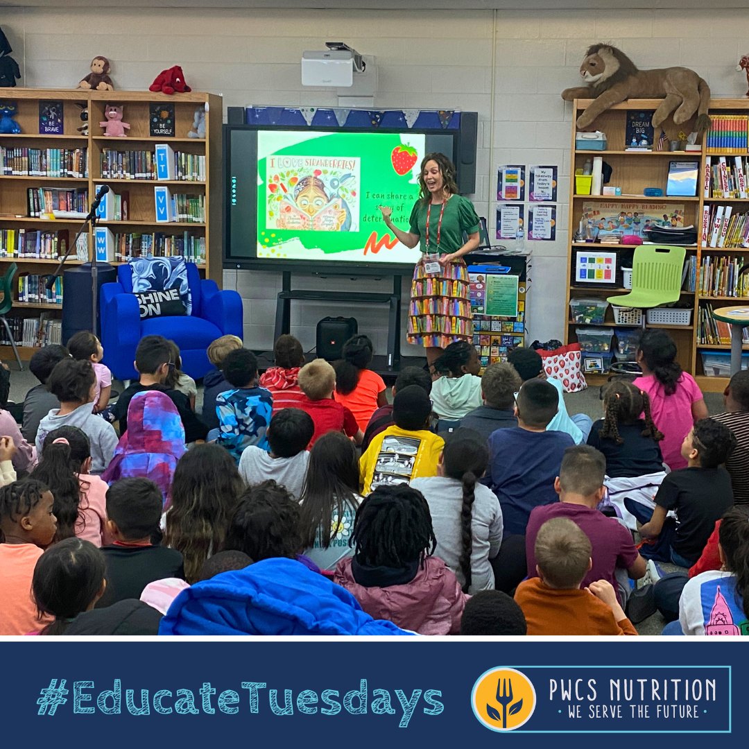 Food provides so many opportunities for education and connection! Today, 2nd graders at @MNEStheBest had the opportunity to meet @ShannonTeaches, the Author of the book, “I Love Strawberries,” and tomorrow we will be making #SmoothieBike Strawberry Smoothies with these students!