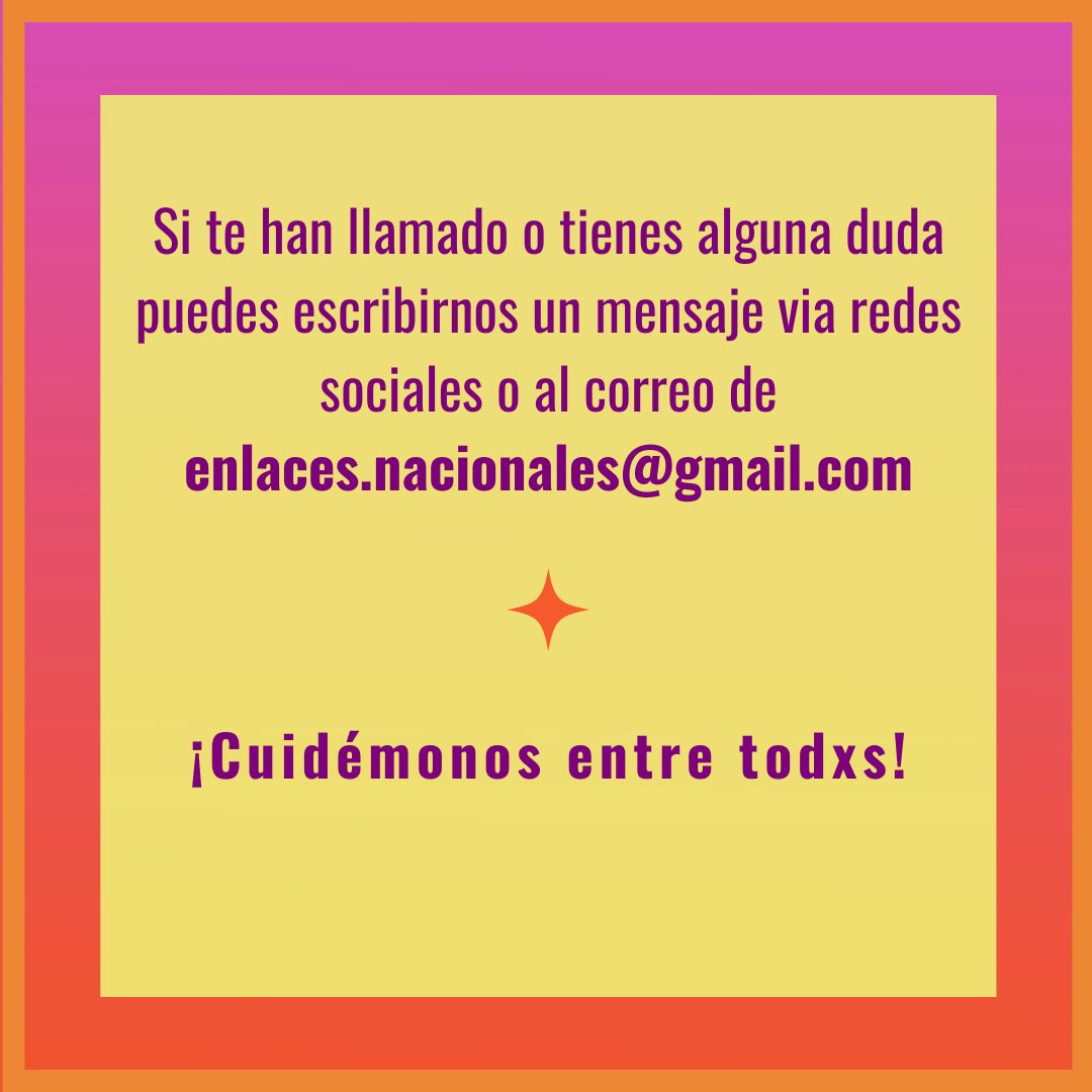 📣Aviso a la comunidad de familias buscadoras

Entre todxs nos cuidamos, avisa si te han intentado contactar. 

Muchas gracias a la comunidad. 🫂