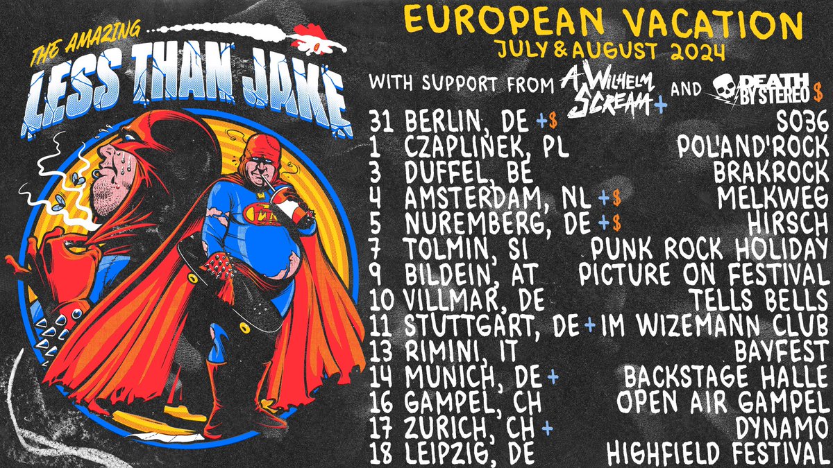 The nights are getting brighter. The temperature is rising. Summer is coming to Europe and so are we! Come and enjoy it with us @AWILHELMSCREAM and @skullandbolts while we consume more delicious meats and cheeses than humanly possible! lessthanjake.komi.io