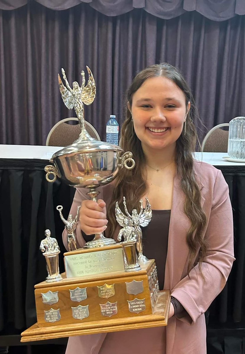 Big congratulations to Abby Farrell-Powell!! Abby won the Lions Club District Speak Out in Gander. She will be moving on to represent the District in Moncton, NB. Well done, Abby!! @NLSchoolsCA