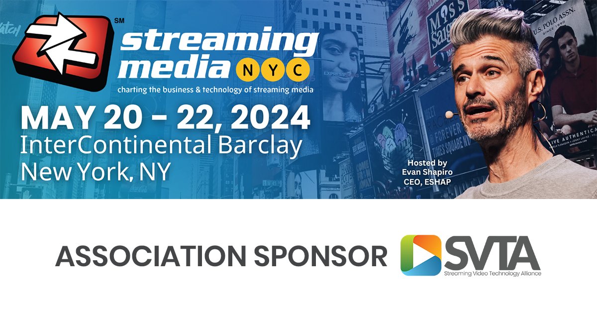 We’re only a few weeks away from #StreamingNYC, where you can connect with some of the best &  brightest across the #streamingmedia landscape.

Register by April 26 to save up to $100 with extended early-bird pricing using code SMNY24 ▶️ streamingmedia.com/Conferernces/N…

#onlinevideo #OTT