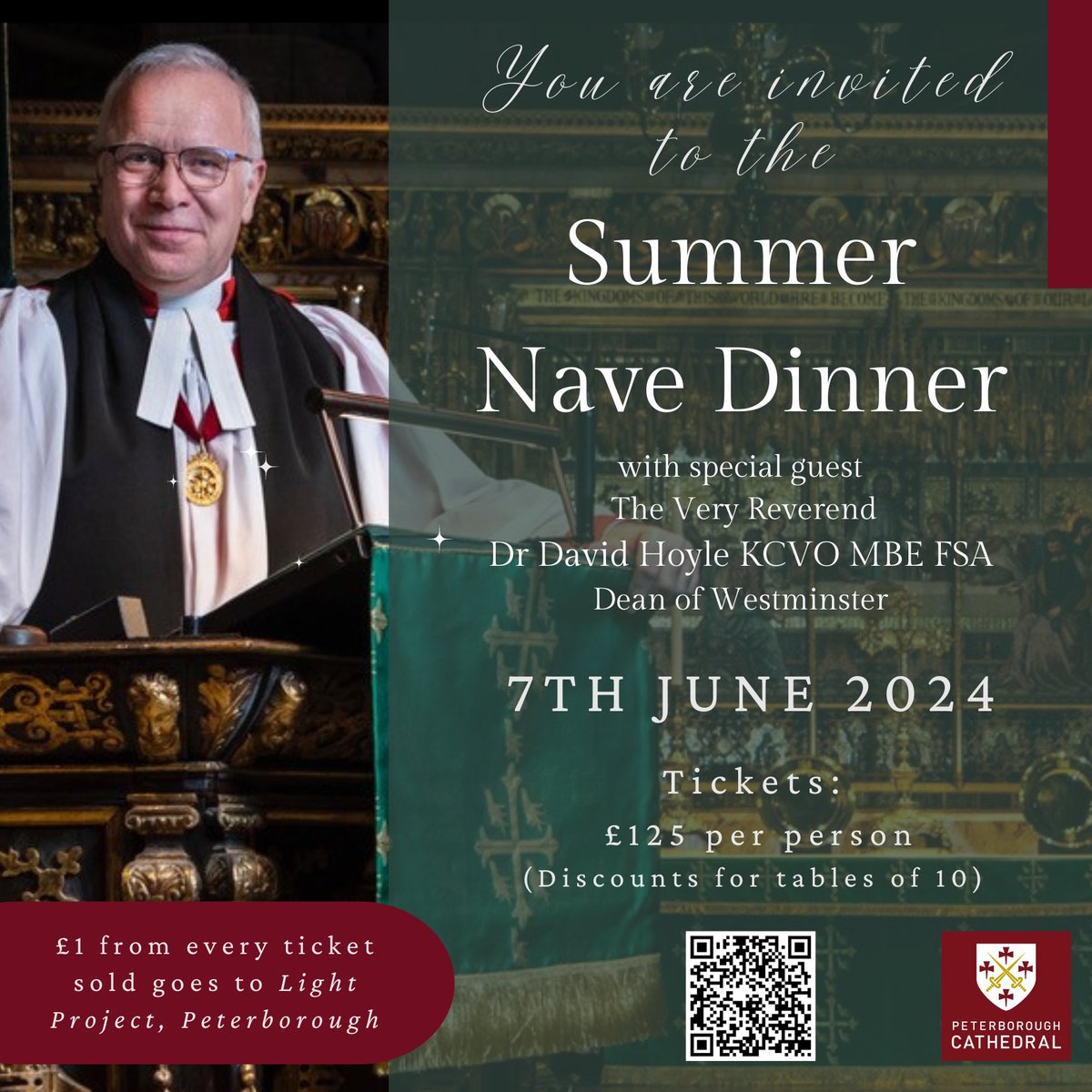 Join us for a unique evening, surrounded by centuries of history in our amazing Nave. Indulge in exquisite cuisine & hear amazing stories about Kings & Queens from The Very Reverend Dr David Hoyle, Dean of Westminster - book your tickets now; form.jotform.com/240875427476063