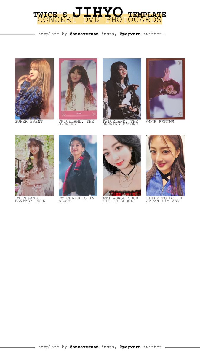 TWICE land / TWICE lights dvd twice dvd photocard templates