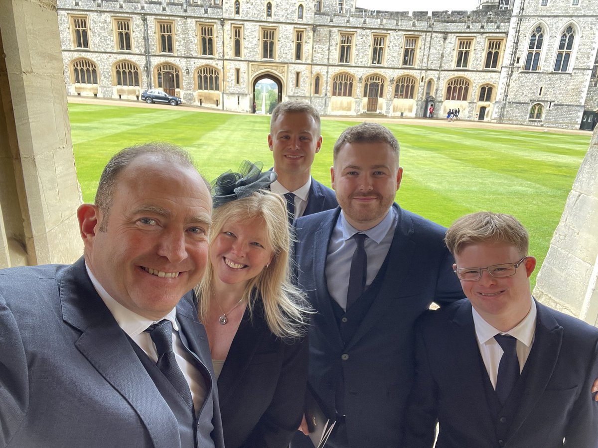 Incredibly honoured today to be at Windsor Castle with my beautiful family for my investiture. I was presented with my OBE by HRH Princess Anne and was able to chat with her about my hopes for a more inclusive country for people with Down syndrome. @JackHFRoss @mrtomross