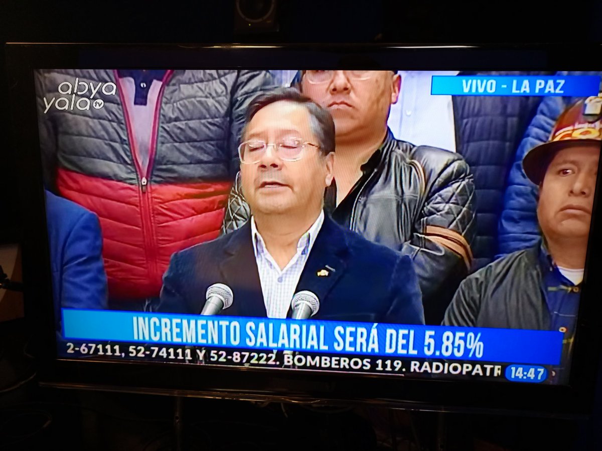 Incremento salarial para la gestión 2024 es 5,85% al salario mínimo nacional, 3% al haber básico.