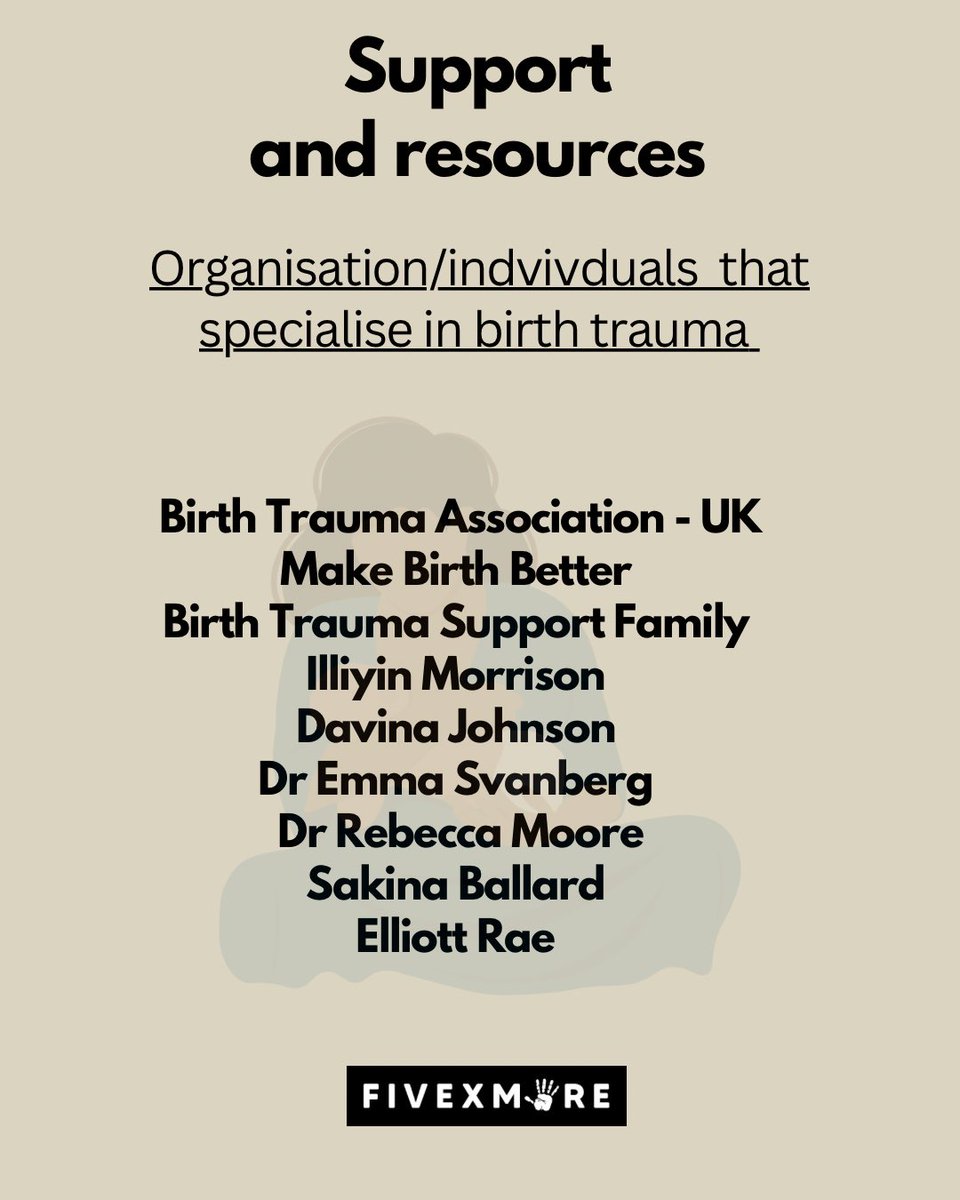 fivexmore's tweet image. To round up Birth Trauma day we have created a list of useful organisations and individuals doing great work in this space. If you know any birth trauma organisations and individuals that we didn&apos;t include please feel free to tag them.
#BMHAW24 #FiveXMore