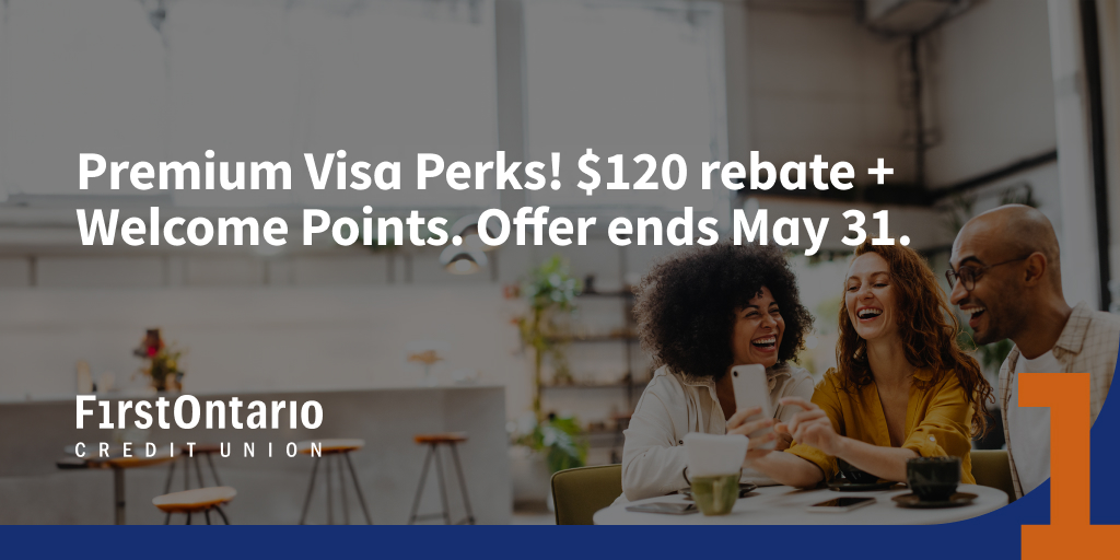 Boost your rewards! Get a #FirstOntario premium Visa. Up to $120 rebate, Welcome Points. Limited-time offer! Apply here: firstontario.com/personal/credi…​ #creditcards #rewards #cashback