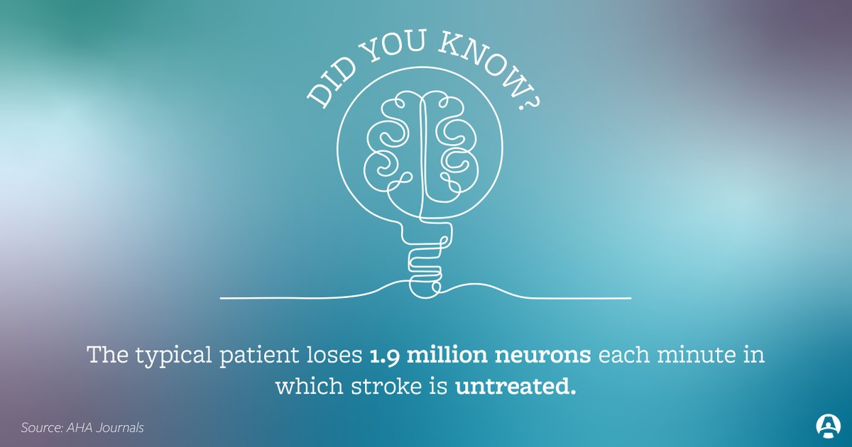 According to the AHA Journal 'Time is Brain - Quantified' by Jeffrey L. Saver (2005), the typical patient loses 1.9 million neurons each minute in which stroke is untreated. Visit loom.ly/FdNQa8U to learn more about Augusta Health's stroke resources.