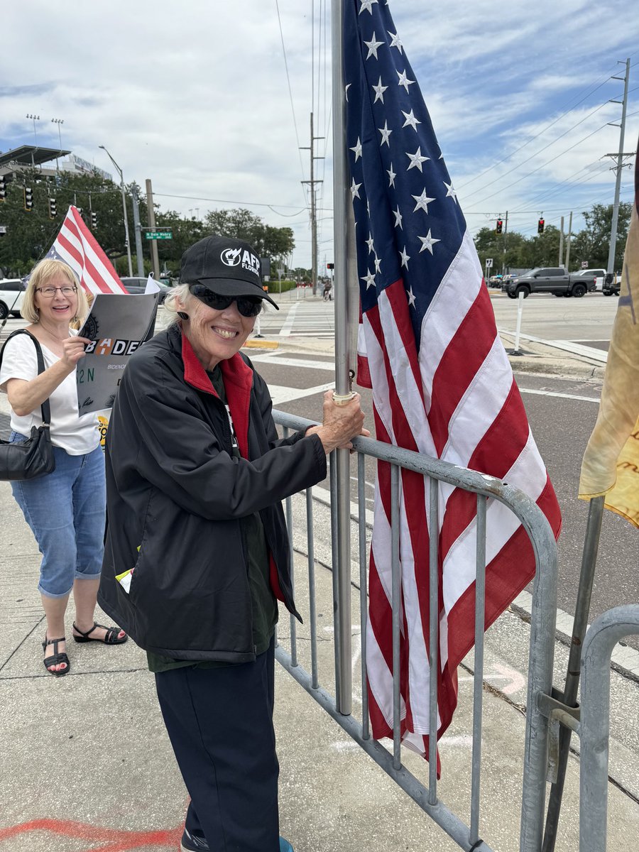 AFPFlorida's tweet photo. AFP Florida and at @LIBREflorida in Tampa, as at POTUS makes his way to an event. #Bidenomics has to go. Learn the truth at https://t.co/WJKZ6iNg7f. @AFPhq https://t.co/j6YGzXeH2t
