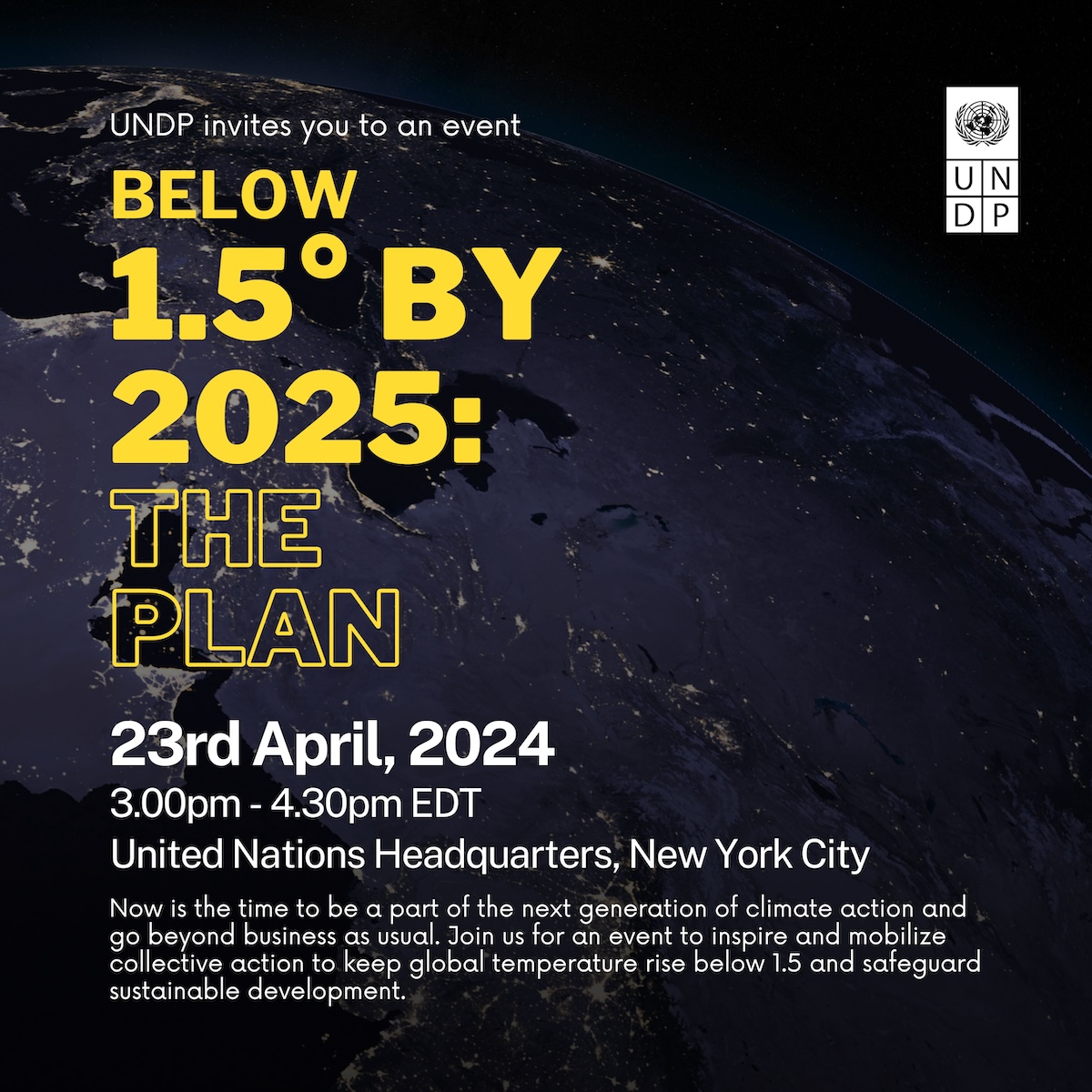 Today, @UNDP will unveil #ClimatePromise 2025. Join @antonioguterres, @ASteiner, @cassie_flynn & more to inspire collective action to keep global warming to 1.5°C & safeguard sustainable development. Watch live now: bit.ly/3UnSrFT