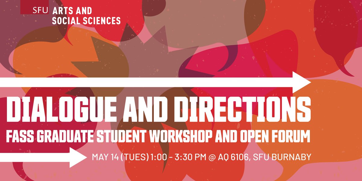 Calling all FASS grad students—make yourself heard on May 14! Learn how to connect your values to your research & future career possibilities. This is also a chance to speak to our Associate Dean on how FASS can better support grad students. Register now: at.sfu.ca/arYGnI