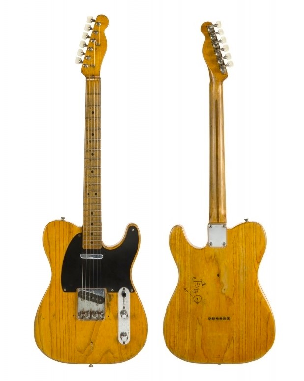Stevie Ray Vaughan's first electric guitar 'Jimbo' 1951 Fender Broadcaster/Nocaster given to him by his brother Jimmie Vaughan #guitar #Fender #Telecaster #FamousGuitar #SteveRayVaughan #SRV #JimmieVaughan #TeleTuesday