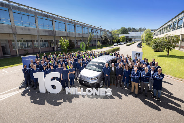 Un #Fiat #EDoblò (100% eléctrico) es el Vehículo 16 Millones producido en Stellantis Vigo desde que la planta inició su actividad en 1958 @Fiat_es @StellantisES lc.cx/hC6ddb