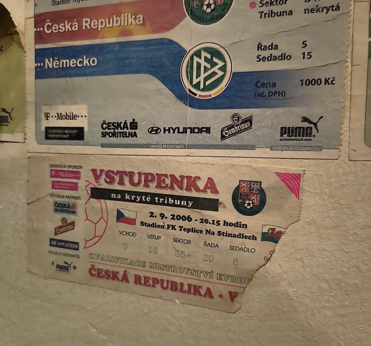 Saw this on the wall in a pub in Brno. Quite a few #walesaway there that day.