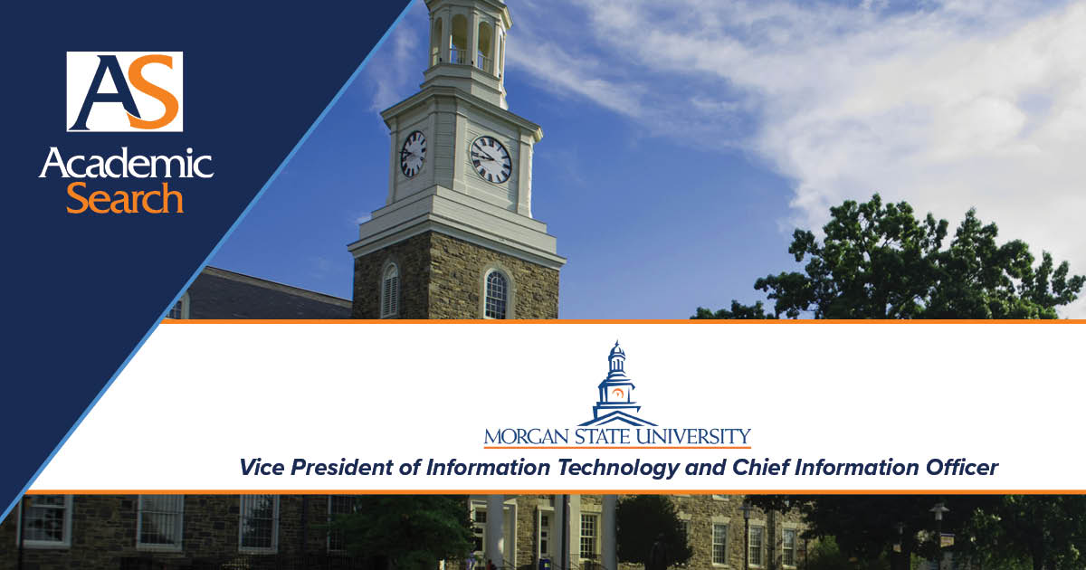 #HigherEd Search: @MorganStateU seeks a Vice President, Information Technology & Chief Information Officer to provide strategic direction & leadership in developing, implementing, & managing the university’s IT systems, services, & digital strategies.

➡️ ow.ly/vpkp50Rmxzz