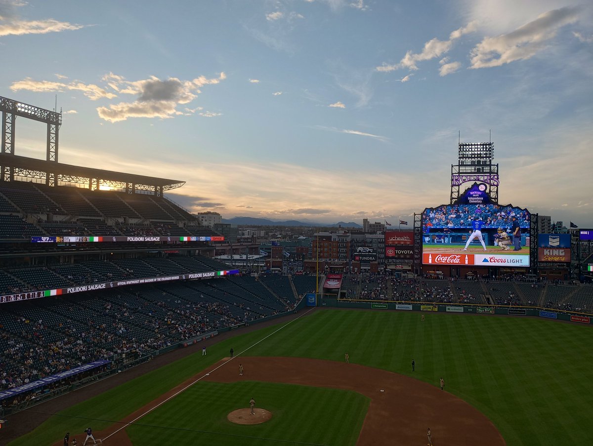 Coors Field has the best view in all of baseball... and it's not even close. #ColorfulColorado #RockyMountainWay