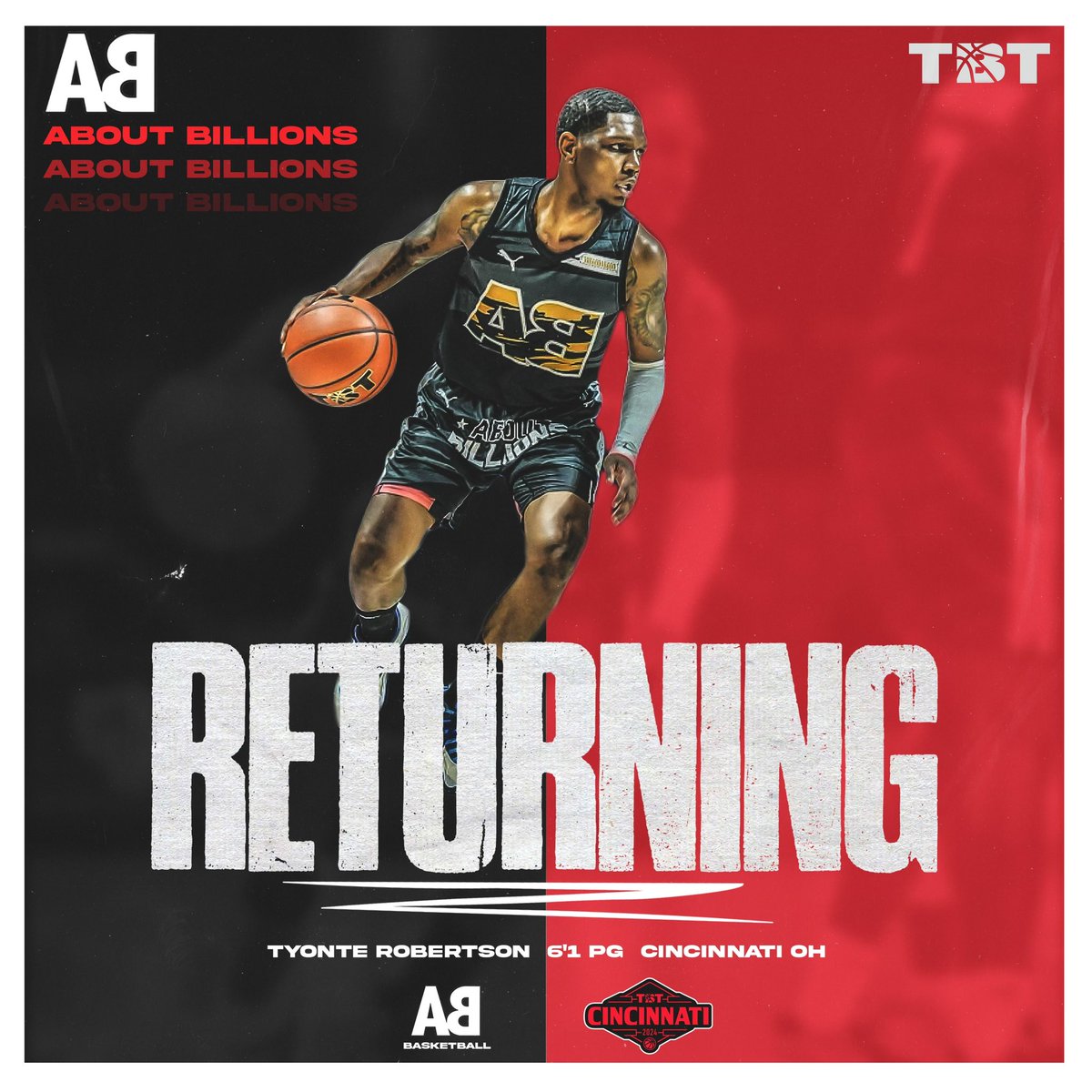 ABbillionsbb's tweet photo. GM/PG Tyonte Robertson/@tyonte is returning and ready for the @thetournament 2024 https://t.co/6DSVrp6cn7