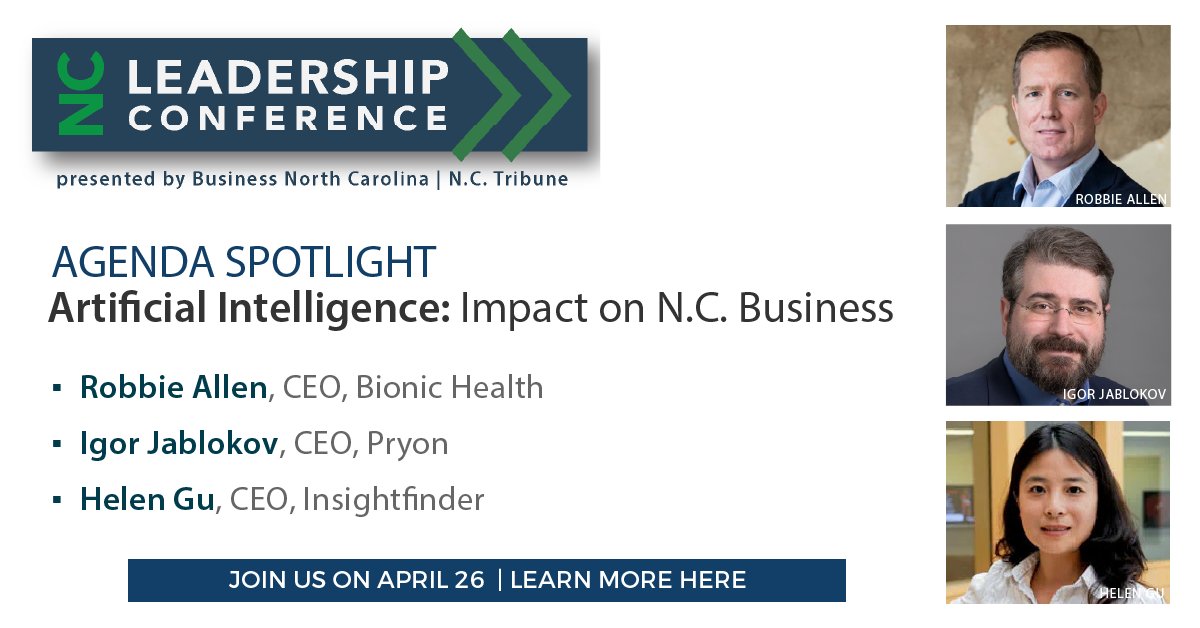 Join Pryon CEO & founder @ijablokov April 26 at The North Carolina Leadership Conference presented by @BusinessNC and @nc_tribune  
 
Learn more and register: bit.ly/4db0uNr  

#JustKnowNow #KnowledgeManagement #ArtificialIntelligence #AI