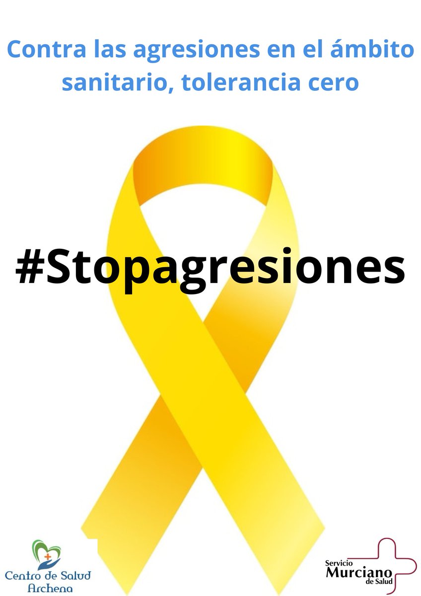 Mañana a las 9.00 nos manifestaremos durante  5 minutos, en la puerta del <a href="/SArchena/">C.S. ARCHENA</a>, por solidaridad a la agresión sufrida por una compañera nuestra del <a href="/CCalasparra/">CENTRO DE SALUD DE CALASPARRA</a>. Estamos convocados todos los centros de Atención Primaria de la Región. Contamos con todos. #stopagresiones