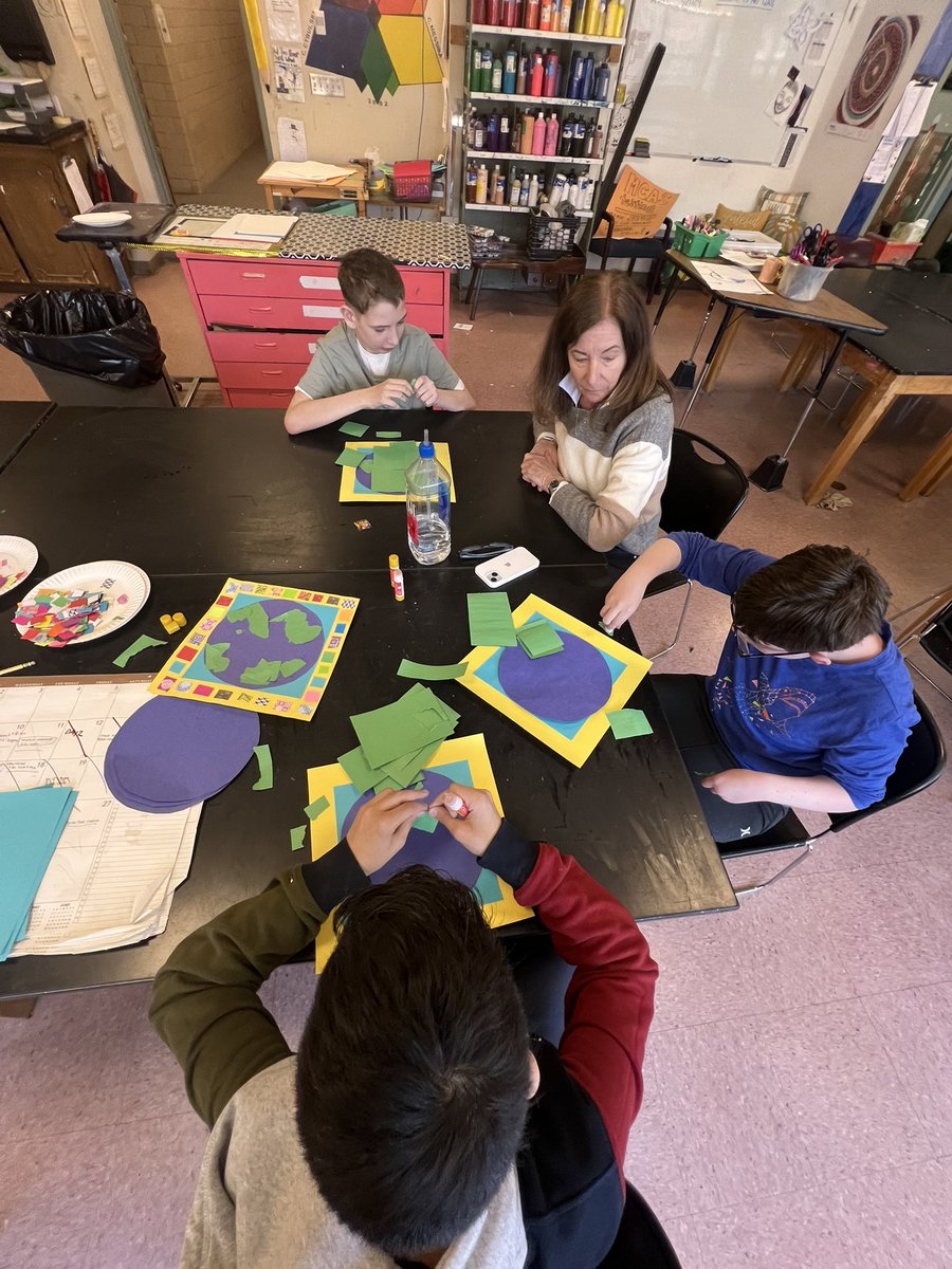 Earth Day activities in adaptive art today ! <a href="/NAMS_ARTST/">Tomkins’s Art Class</a>