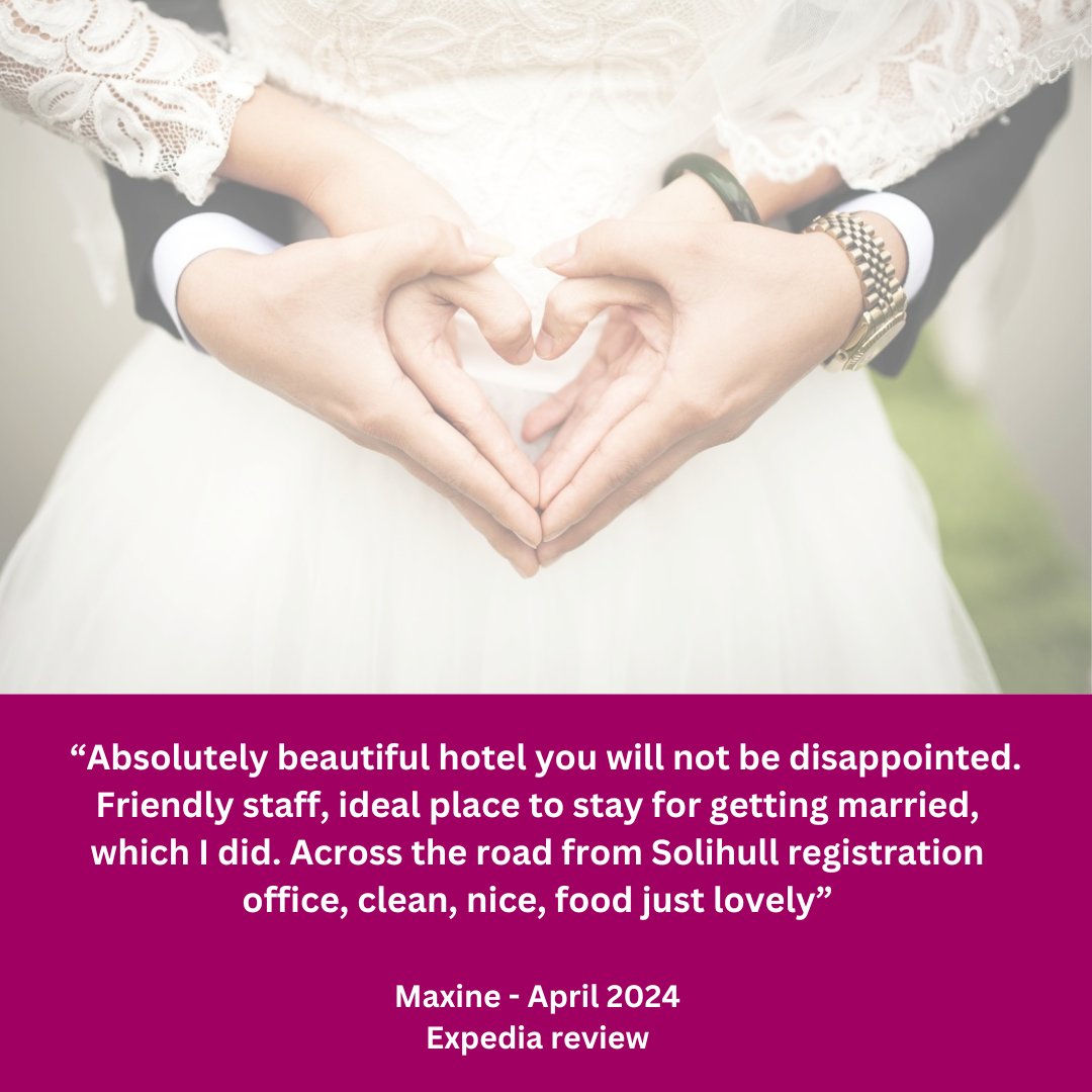 A huge thank you to Maxine who took the time to share her feedback with us! 🙏

it was a honour to be part of you special day.🍾🥂

#Weddingday #Testimonial #Thankyou #WeddingDay #SolihullRegisterOffice #Hotel #Solihull #CPSolihull #VisitSolihull #Weddingnight #Weddingbedrooms