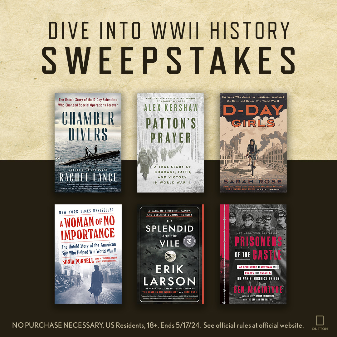 📣 SWEEPSTAKES ALERT 📣 @DuttonBooks and @PenguinBooks are teaming up for a WWII sweepstakes. Enter for a chance to win six fascinating books, including A Woman of No Importance by @soniapurnell!

Enter before 5/17 to win 👉 bit.ly/44dHMAE