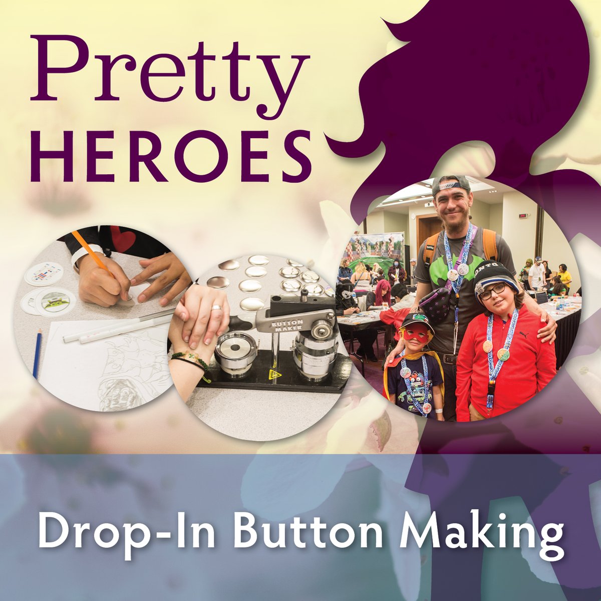 PrettyHeroes's tweet image. At our booth, enjoy drop-in #ButtonMaking which will be free to participate in courtesy of the library. You can also shop our unique merchandise and snag some #FreeStickers while you&apos;re at it.

Emily will also be offering black and white caricatures for $10 per person.