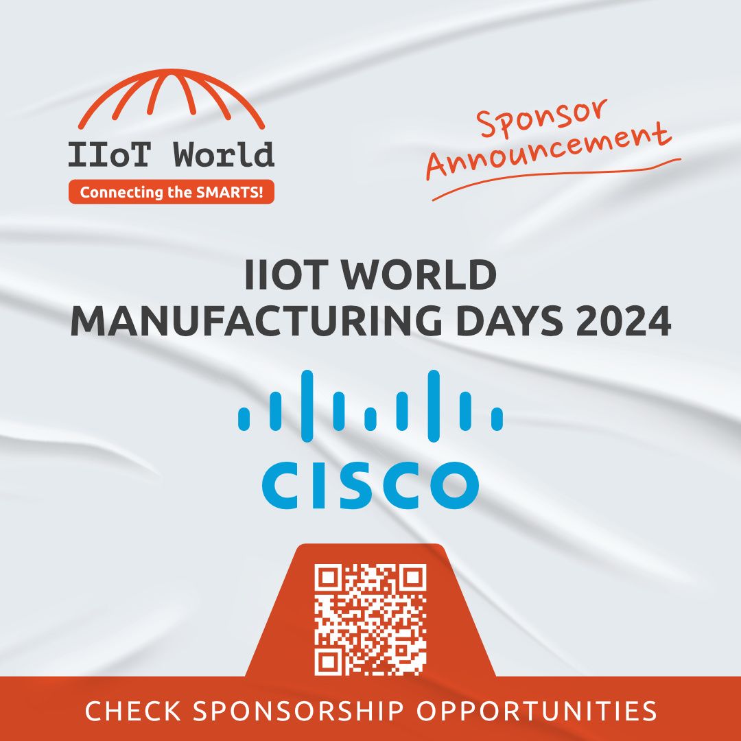 Big news! We have a new sponsor for IIoT World Manufacturing Days, May 22-23, 2024 - @Cisco! buff.ly/4aUsGCj #sponsored #cisco_iiot #manufacturing #SponsorAnnouncement #IIoTWorldDay #SponsorshipOpportunities @IIoT_World_Days