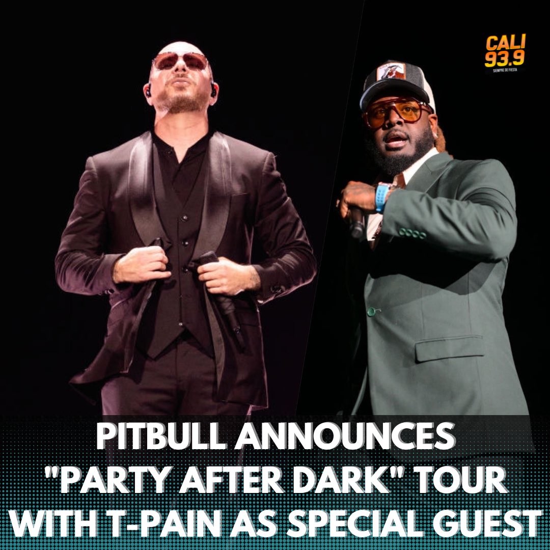 Mr.305 announced his #partyafterdarktour with special guest #tpain 🥵🎶🔥Tour starts April 26th in Virginia‼️ Who’s trying to go see Mr.Worldwide?🌎🇨🇺#pitbull #mrworldwide #mr305