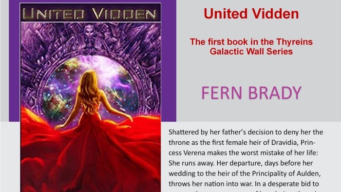 New Release by FERN BRADY -- United Vidden
bit.ly/4bMsR43
#book #bookblast #bookpromo #greatread #BYNR #NewRelease