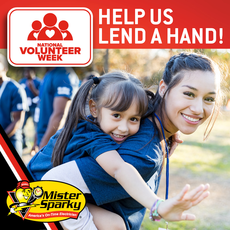 We’re in the middle of National Volunteer Week (April 21-27) and we’d like to know what you do to give back! Put it in the comments! 💬 #NationalVolunteerWeek #GiveBack #LendAHand #MisterSparky