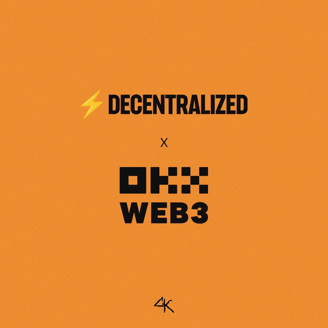 decentralized02's tweet image. We're excited to partner with @okxweb3 and announce that ⚡️DECENTRALIZED will be featured as a verified collection on the OKX Runes market. 

⚡️DECENTRALIZED can already be seen with the #2 crown on OKX.

Culture. Provenance.