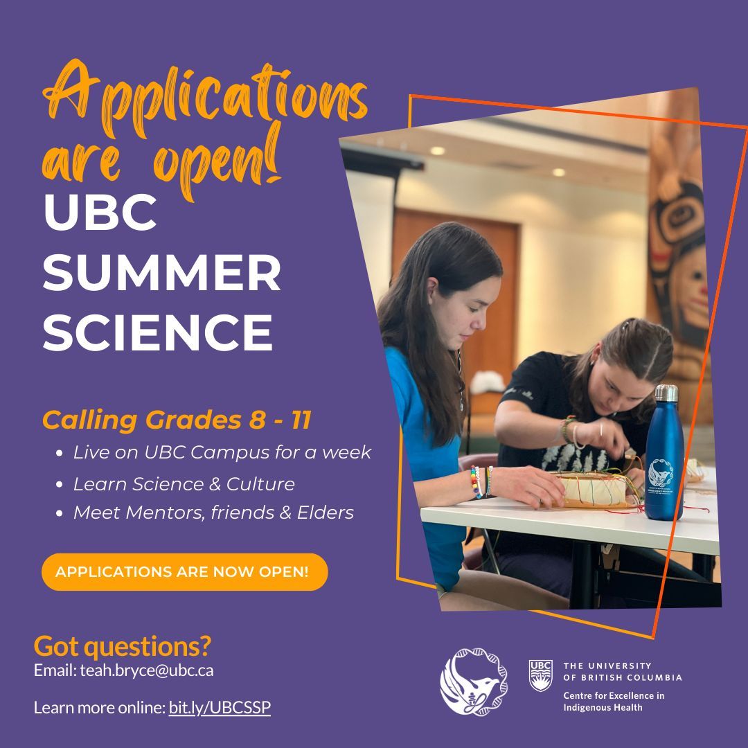 Application are open for the 2024 Summer Science program. Make friends and memories that will last a lifetime! Learn from Summer Science Elders and numerous program coordinators and workshop facilitators!. Applications close May 1st. For more info, visit: buff.ly/3O5CAIA