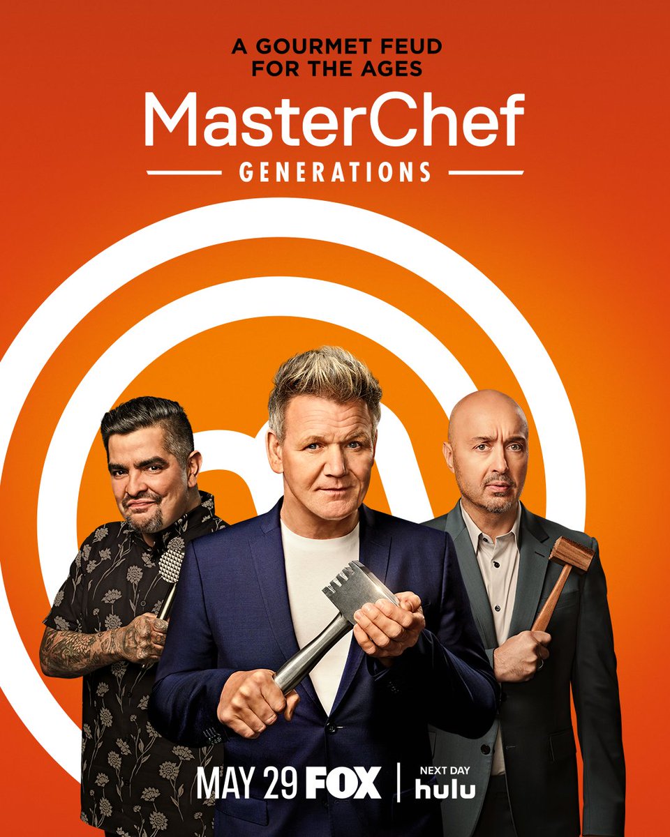 Your favorite culinary competition is back, and this time, it’s a feud for the ages! 🔪👨‍🍳 #MasterChef: Generations premieres Wednesday, May 29 on @FOXTV and streaming on @Hulu!