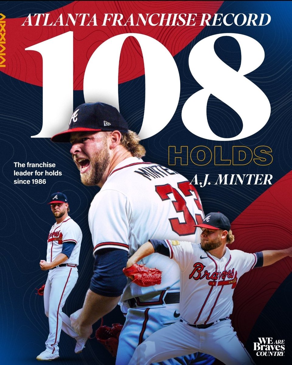 ICYMI: Last night was big for a couple of Braves who set Atlanta era franchise records. Acuña set the stolen base record, and Minter set the holds record.