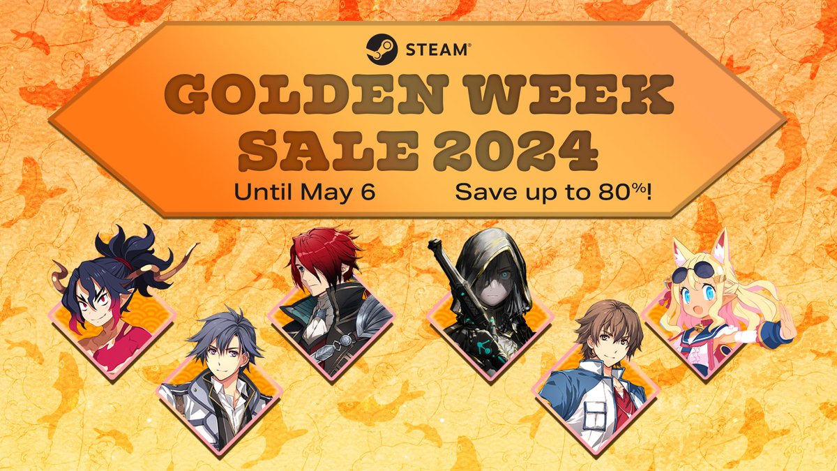 The Golden Week Sale 2024 is happening now on Steam! Save up to 80% on titles like: 🟠Disgaea 7 🟠Trails into Reverie 🟠Trails to Azure 🟠Ys IX Save now⤵️ store.steampowered.com/publisher/nisa…