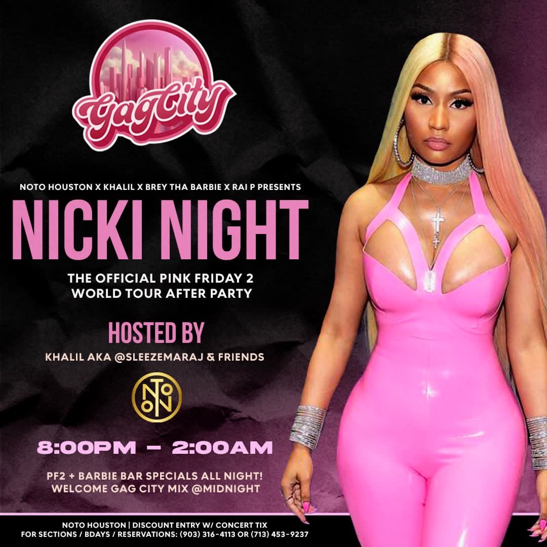 Houston Barbz 🗣️Nicki Night after #GagCityHouston hosted by @SleezeMaraj !! Link in thread ‼️‼️