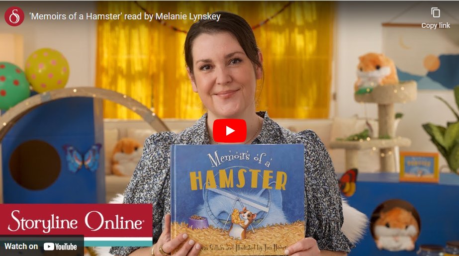 😊OK, I now have a librarian's crush on @melanielynskey who is an amazing story reader! Grade 1&2s were rapt as she read @DevinScillian's Memoirs of Hamster 🙏 to @storylineonline and the @sagaftraFOUND for their hard work and sharing mentality storylineonline.net/books/memoirs-…