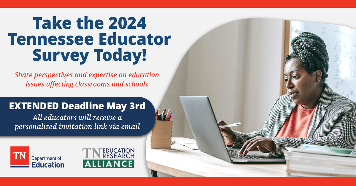 TN EDUCATORS: The 2024 #TNEdSurvey deadline has been extended to 5/3! The survey measures key topics of interest to district and school leaders, including school climate, educator evaluations, and professional learning. Learn more here: tn.gov/education/dist…