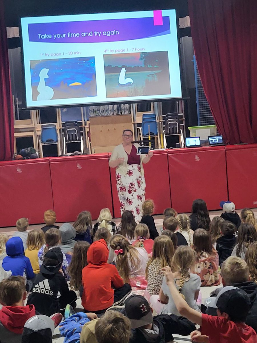World Book Day 2024 thank you Ms Gould for sharing your experiences in writing a fantastic book “Nightlights”.  <a href="/GEDSB/">Grand Erie District School Board</a> @katejenkslandry for visiting our school and also sharing your wonderful book “Beatrice and Barb”