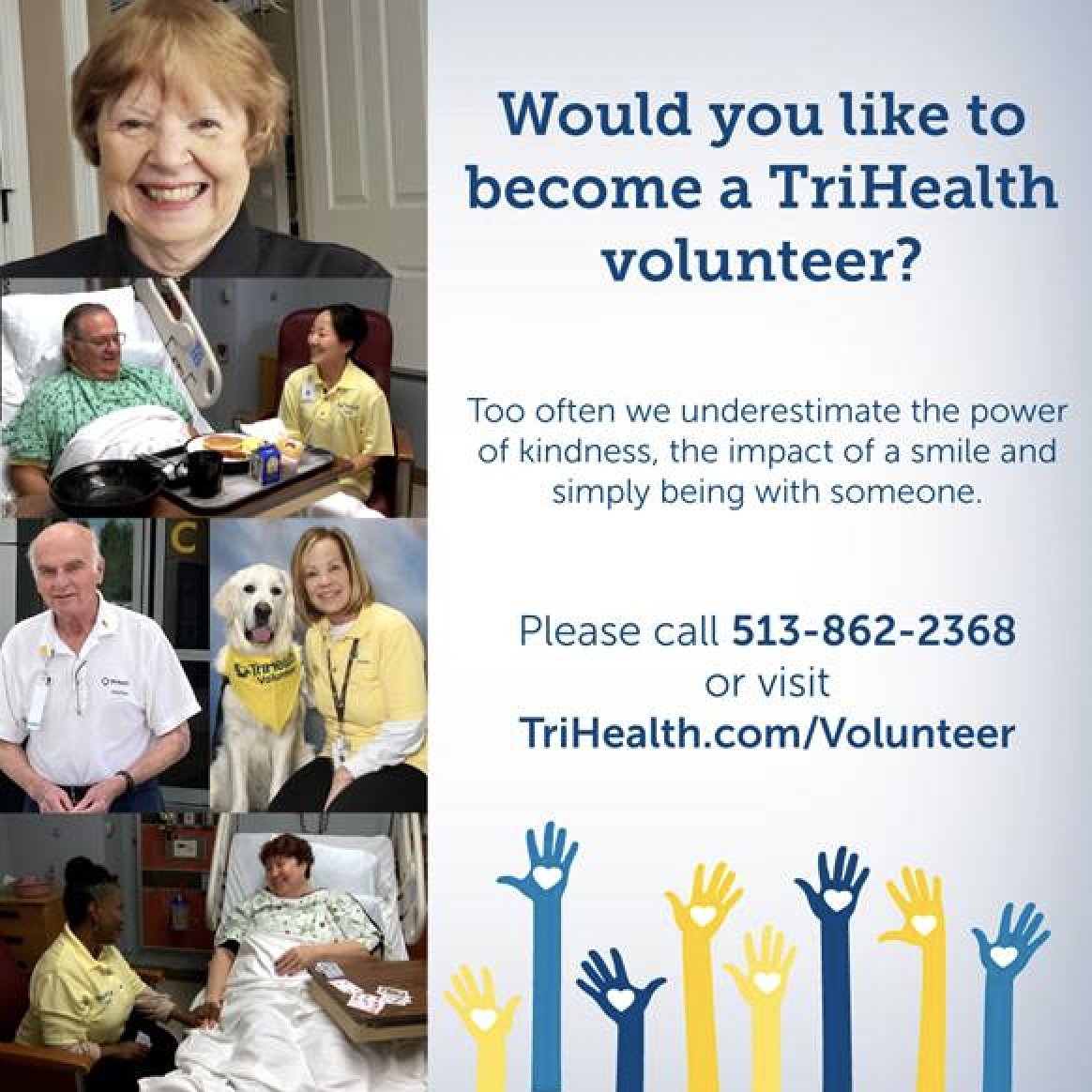 During this National Volunteer Week, we wanted to take the opportunity to shoutout the nearly 800 volunteers who selflessly give their time and talents in service to patients throughout the TriHealth system - thank you all so much! Learn more today: bit.ly/40zpSW2