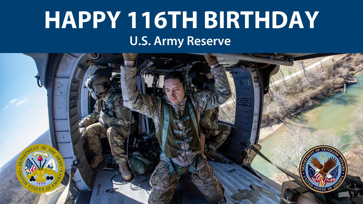 Join us in celebrating the U.S. Army Reserve's 116th Birthday! Hooah! If you are a member of the U.S. Army Reserve service member, you may be eligible to the benefits that we offer. benefits.va.gov/GUARDRESERVE/a…